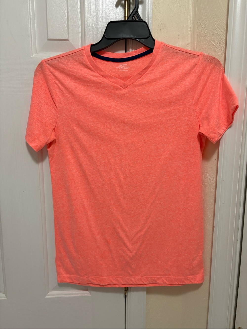 Women’s V-Neck T-Shirt in Coral